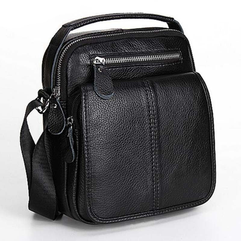 Fashion Genuine Leather Men's Messenger Bags Man Portfolio Office Bag Quality Travel Shoulder Handbag for Man Dollar Price-Dollar Bargains Online Shopping Australia