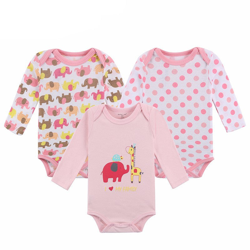 Baby Bodysuit 3pieces/lot Autumn Newborn Cotton Body Baby Long Sleeve Underwear Next Infant Boy Girl Pajamas Clothes - CelebritystyleFashion.com.au online clothing shop australia