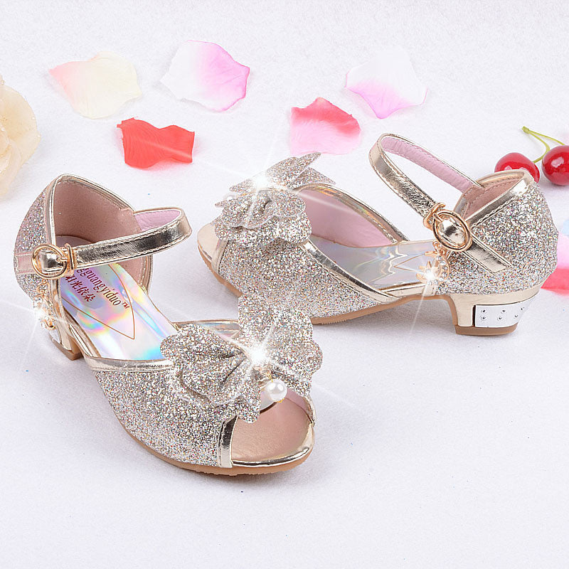 Children new fashion high heels sandals princess style party prom shoes for girls high quality non-slip buckle sandals - CelebritystyleFashion.com.au online clothing shop australia