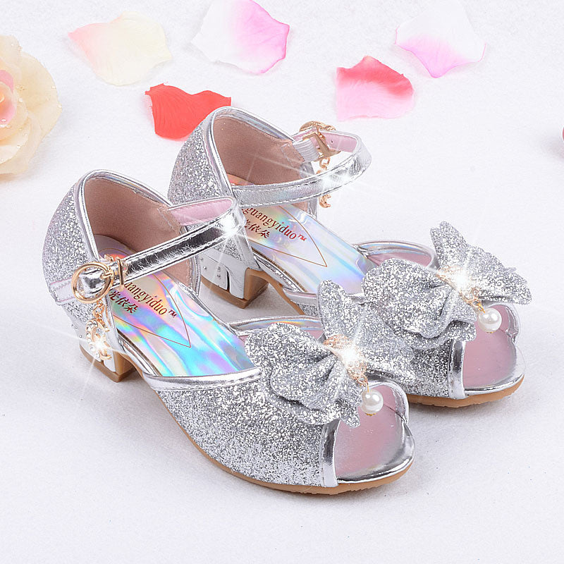 Children new fashion high heels sandals princess style party prom shoes for girls high quality non-slip buckle sandals - CelebritystyleFashion.com.au online clothing shop australia