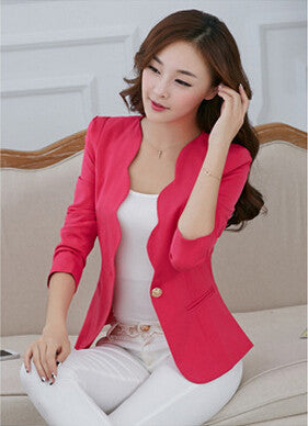 Fashion Spring autumn Women Suit Jacket Coat Solid color slim OL ladies work wear blazer feminino chaquetas mujer J1421-Dollar Bargains Online Shopping Australia