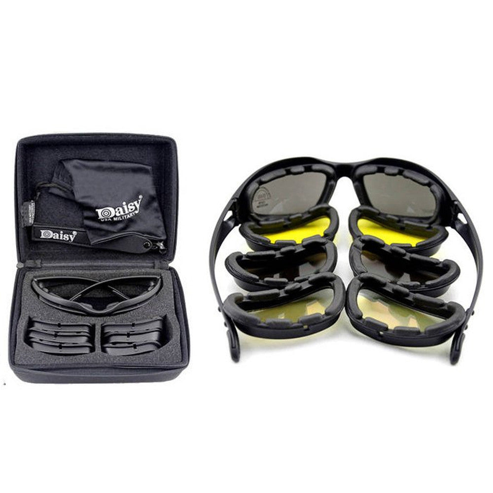 Daisy C5 Polarized Army Goggles, Military Sunglasses 4 Lens Kit, Men's Desert Storm War Game Tactical Glasses Sporting - CelebritystyleFashion.com.au online clothing shop australia