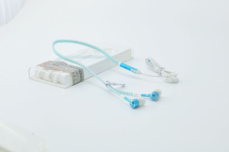 Metal Zipper luminous Headphone Light Earphone Glow In The Dark Earphones With Mic for Mobile Phone Xiaomi Sony Iphone MP3-Dollar Bargains Online Shopping Australia