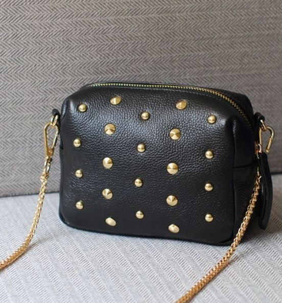 fashion Rivet women shoulder handbag PU leather Crossbody bag designer vintage women mini chain messenger bag-Dollar Bargains Online Shopping Australia