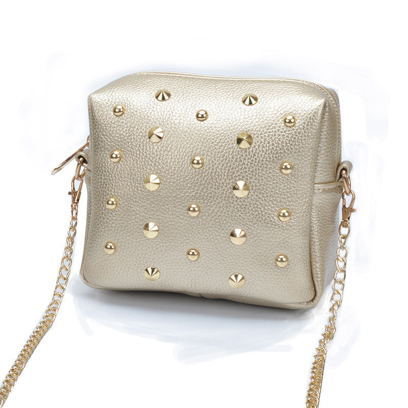 fashion Rivet women shoulder handbag PU leather Crossbody bag designer vintage women mini chain messenger bag-Dollar Bargains Online Shopping Australia