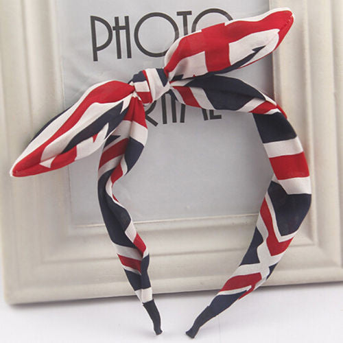 Floral Flowers Hairband Fabric Butterfly Bow Knot Hair Hoop Rabbit Ears Headband for Headwear Women Hair Accessories-Dollar Bargains Online Shopping Australia