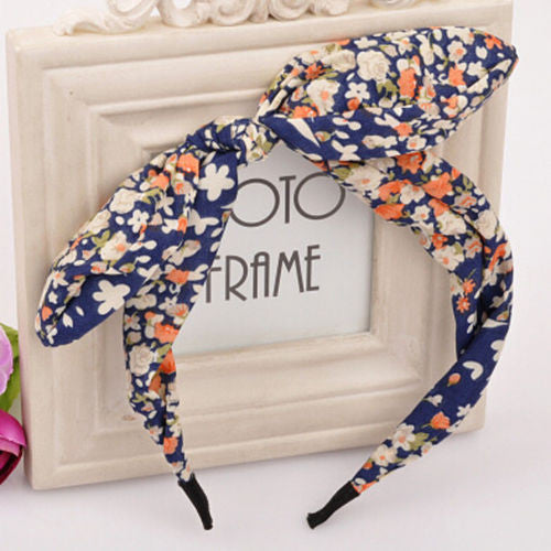 Floral Flowers Hairband Fabric Butterfly Bow Knot Hair Hoop Rabbit Ears Headband for Headwear Women Hair Accessories-Dollar Bargains Online Shopping Australia