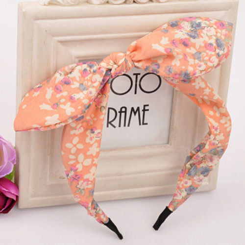 Floral Flowers Hairband Fabric Butterfly Bow Knot Hair Hoop Rabbit Ears Headband for Headwear Women Hair Accessories-Dollar Bargains Online Shopping Australia