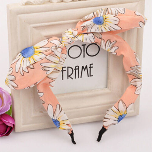 Floral Flowers Hairband Fabric Butterfly Bow Knot Hair Hoop Rabbit Ears Headband for Headwear Women Hair Accessories-Dollar Bargains Online Shopping Australia