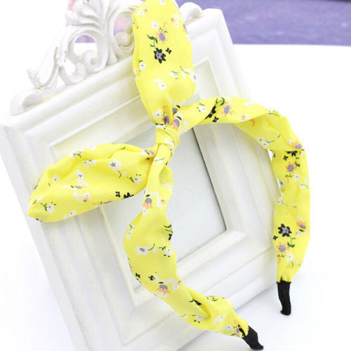 Floral Flowers Hairband Fabric Butterfly Bow Knot Hair Hoop Rabbit Ears Headband for Headwear Women Hair Accessories-Dollar Bargains Online Shopping Australia