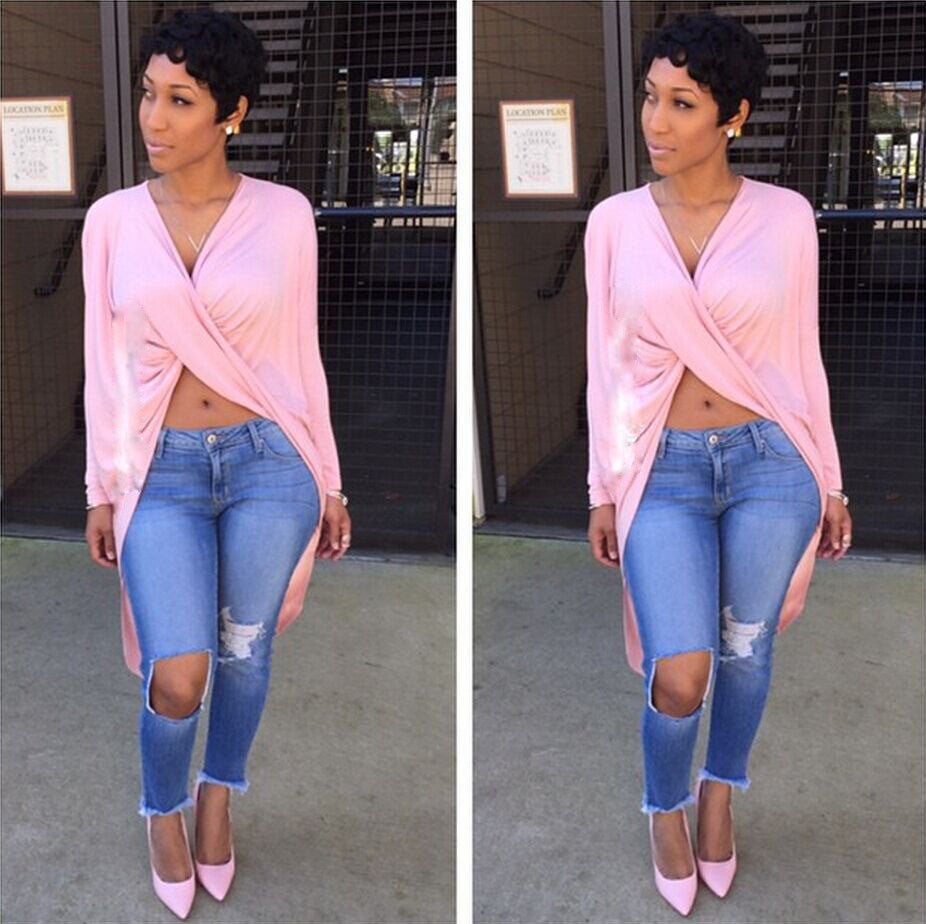 Backless Slit Long Sleeve Maxi Dress -  - 9