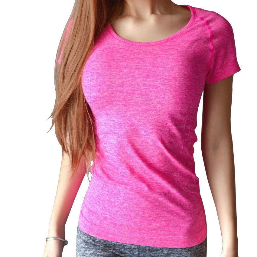 Women Professional Shirt for Fitness Running Sports T shirt Short-sleeved Quick Drying Tees Jogging Exercises Woman Tops-Dollar Bargains Online Shopping Australia