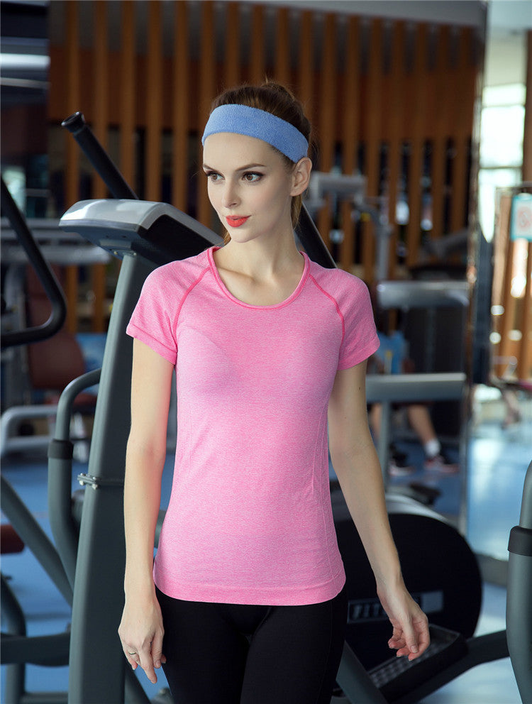 Women Professional Shirt for Fitness Running Sports T shirt Short-sleeved Quick Drying Tees Jogging Exercises Woman Tops-Dollar Bargains Online Shopping Australia