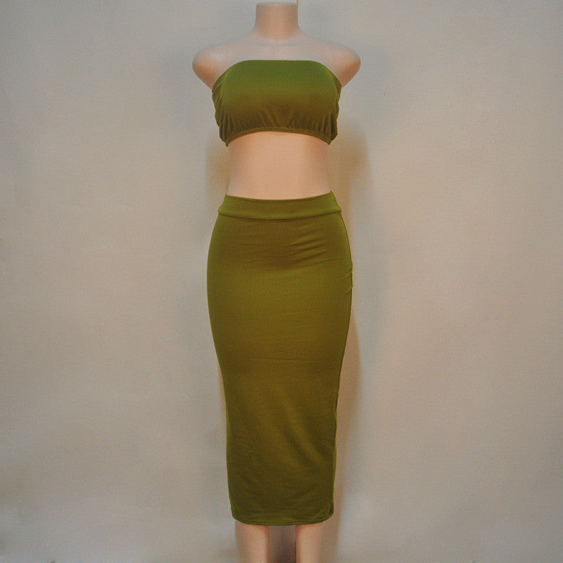 Strapless Two Piece Outfit Bandage Club Dress Kylie Jenner Style - CELEBRITYSTYLEFASHION.COM.AU - 6