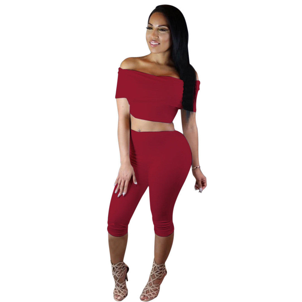 Two Piece Outfit Jumpsuit Short Pants With Crop Top Playsuit - CELEBRITYSTYLEFASHION.COM.AU - 4