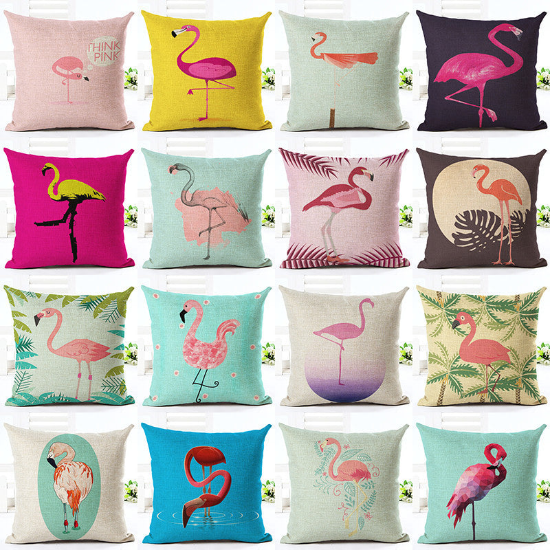 Lovely Flamingo Printed Throw Pillow Houseware Fashion Gift Cushion Cover Home Sofa Seat Decor Almofadas Pillowcase Cojines-Dollar Bargains Online Shopping Australia