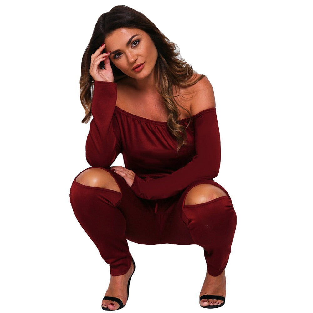 Slash Long Sleeve Bodysuit Jumpsuit - CELEBRITYSTYLEFASHION.COM.AU - 4