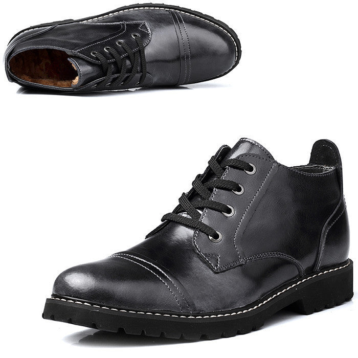 British Style Genuine Leather Winter Warm Men Boots Comfortable Winter Boots High Quality Leather Boots Men Zapatillas Hombre-Dollar Bargains Online Shopping Australia