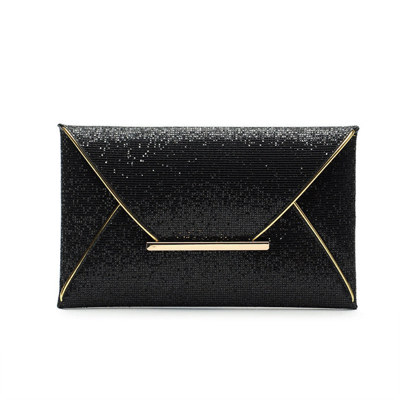 Fashion Womens Sequins Envelope Bag Evening Party Female Clutch Evening Bag Purse for Women Black-Dollar Bargains Online Shopping Australia