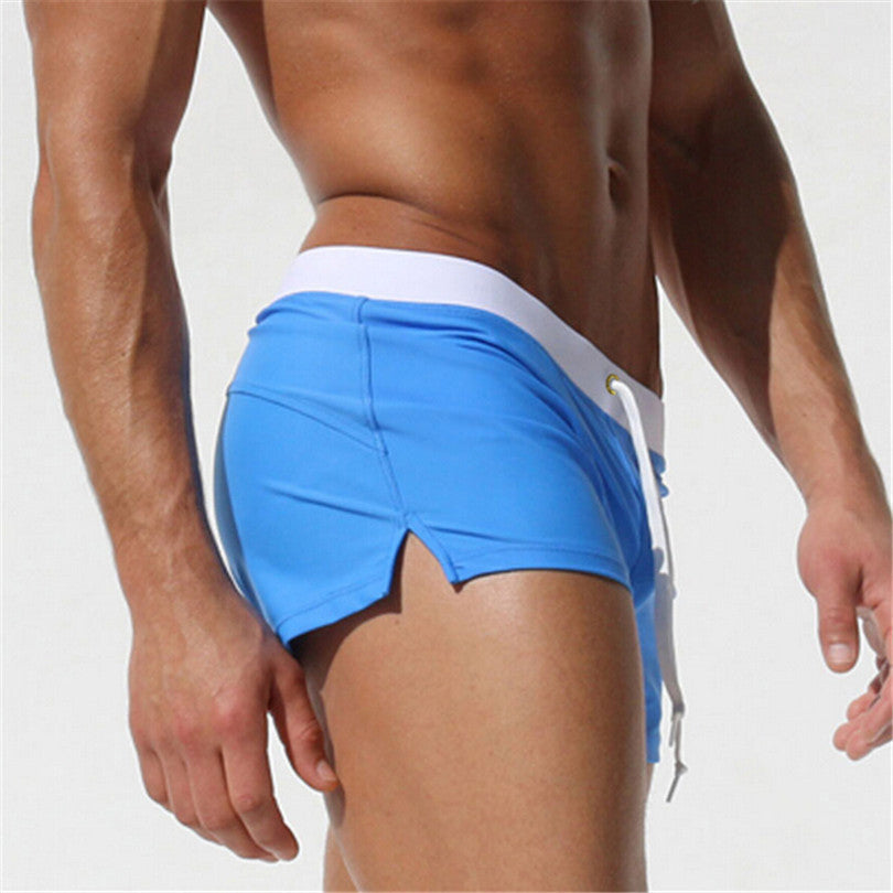 Sexy Briefs Men Swimwear Trunks Brand High Quality Swimsuits Swim Boxer Sportswear Solid Board Shorts Plus Size Swimming D025-Dollar Bargains Online Shopping Australia