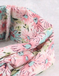 Retro Women Elastic Turban Twisted Knotted Headband Ethnic Floral Wide Stretch Hair Band Girl Yoga Hair Accessories-Dollar Bargains Online Shopping Australia