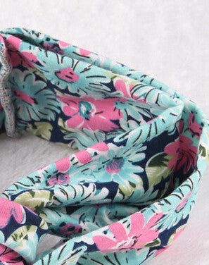 Retro Women Elastic Turban Twisted Knotted Headband Ethnic Floral Wide Stretch Hair Band Girl Yoga Hair Accessories-Dollar Bargains Online Shopping Australia