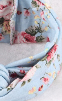 Retro Women Elastic Turban Twisted Knotted Headband Ethnic Floral Wide Stretch Hair Band Girl Yoga Hair Accessories-Dollar Bargains Online Shopping Australia