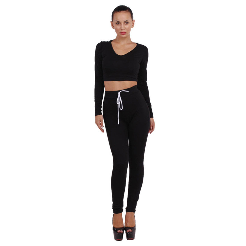 Two Piece Women Jumpsuit Full Pants Long Sleeve Hooded Cotton - CELEBRITYSTYLEFASHION.COM.AU - 4