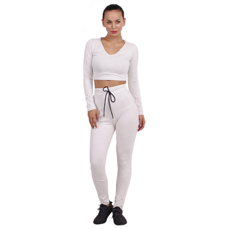 Two Piece Women Jumpsuit Full Pants Long Sleeve Hooded Cotton - CELEBRITYSTYLEFASHION.COM.AU - 8