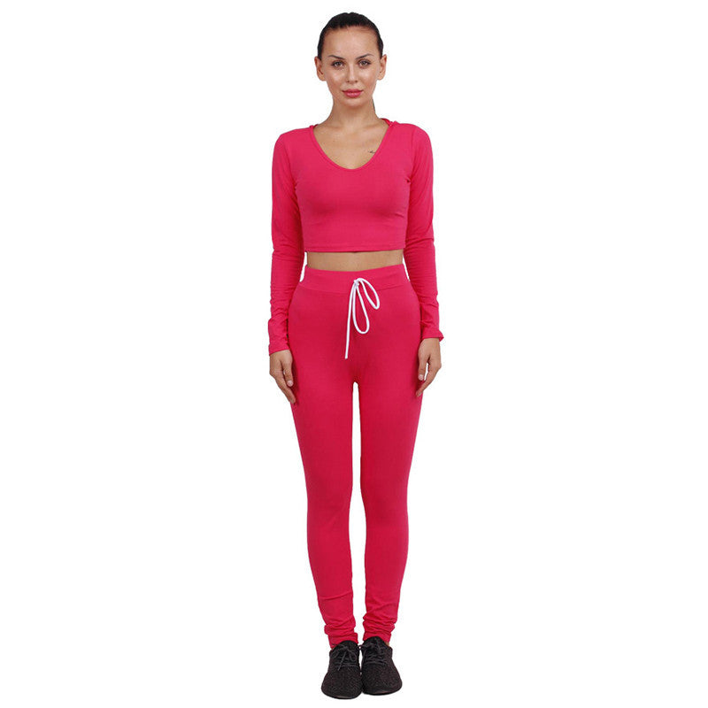 Two Piece Women Jumpsuit Full Pants Long Sleeve Hooded Cotton - CELEBRITYSTYLEFASHION.COM.AU - 6