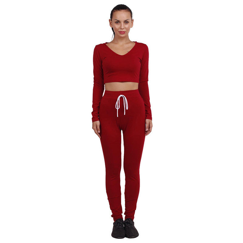 Two Piece Women Jumpsuit Full Pants Long Sleeve Hooded Cotton - CELEBRITYSTYLEFASHION.COM.AU - 5