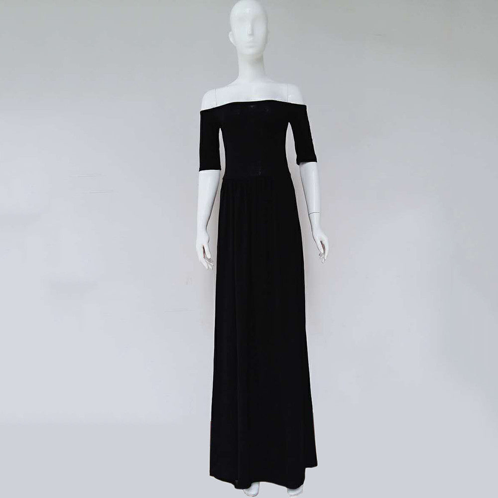 Slash Sleeveless Black Slim Party Dress Sides Split - CELEBRITYSTYLEFASHION.COM.AU - 2