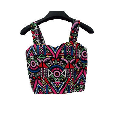 Cute Crop Top Women Plaid Floral Cropped Feminino Tank Top White Cami Short Tops Vest Summer Dill Top Cropped Women Mothers Cami-Dollar Bargains Online Shopping Australia