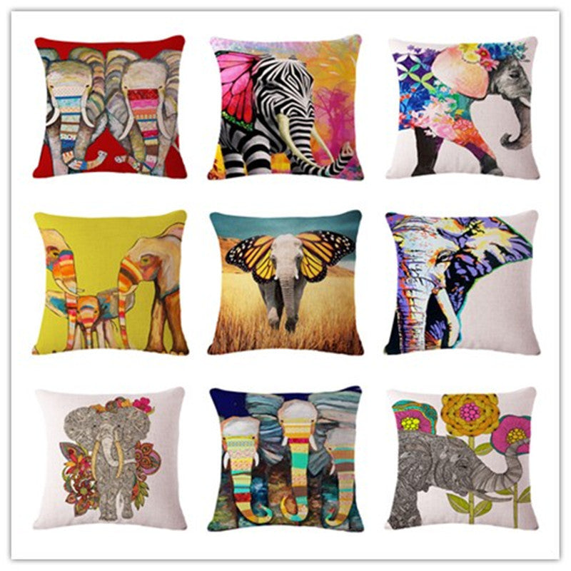 The elephant series Style 45*45cm Square Home Decorative Pillow Music Note Printed Throw Pillows Car Home Decor Cushion Cojines-Dollar Bargains Online Shopping Australia