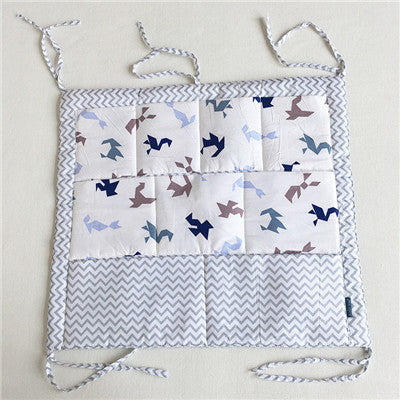 Muslin tree Brand Baby Cot Bed Hanging Storage Bag ,Crib Organizer 60*50cm Toy Diaper Pocket for Crib Bedding Set-Dollar Bargains Online Shopping Australia