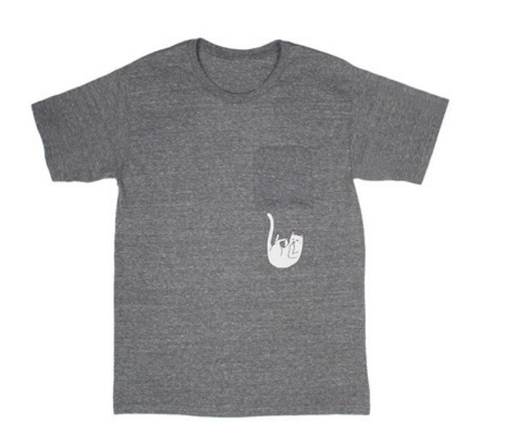 H149 Cat Pocket Women T-shirt Summer Style Tee Harajuku Women Tops Plus size 4XL-Dollar Bargains Online Shopping Australia