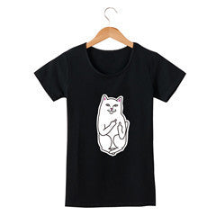 H149 Cat Pocket Women T-shirt Summer Style Tee Harajuku Women Tops Plus size 4XL-Dollar Bargains Online Shopping Australia