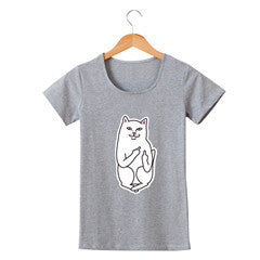 H149 Cat Pocket Women T-shirt Summer Style Tee Harajuku Women Tops Plus size 4XL-Dollar Bargains Online Shopping Australia