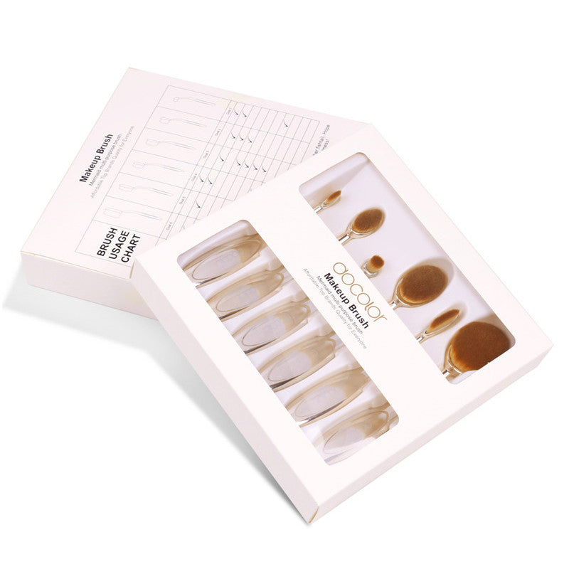 Docolor oval makeup brushes 10pcs oval brush set professional makeup brushes set toothbrush make up brushes holder with nice box-Dollar Bargains Online Shopping Australia