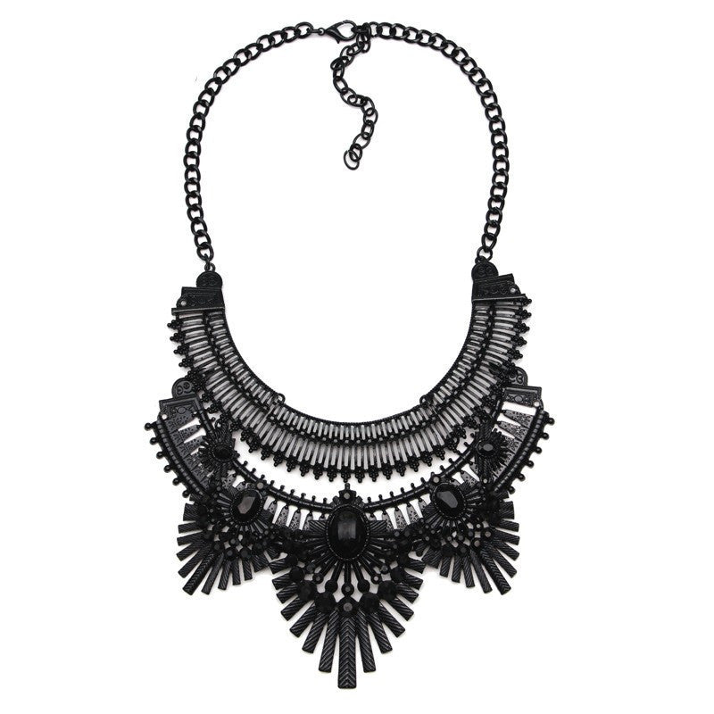 Fashion Women Gun Black Statement Necklaces Pendant Collier Female Collar Choker Maxi Boho Vintage Jewelry Chunky Necklace - CelebritystyleFashion.com.au online clothing shop australia