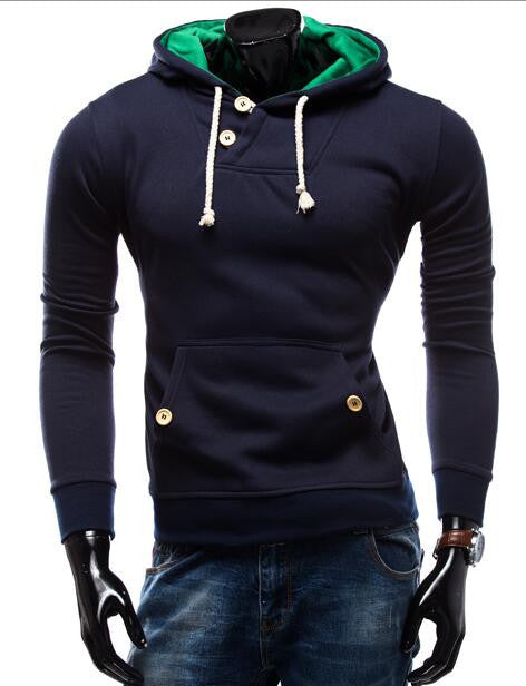 Hoodies Men Sudaderas Hombre Hip Hop Mens Brand Double Pocket Long Sleeve Hoodie Sweatshirt Suit Slim Fit Men Hoody-Dollar Bargains Online Shopping Australia