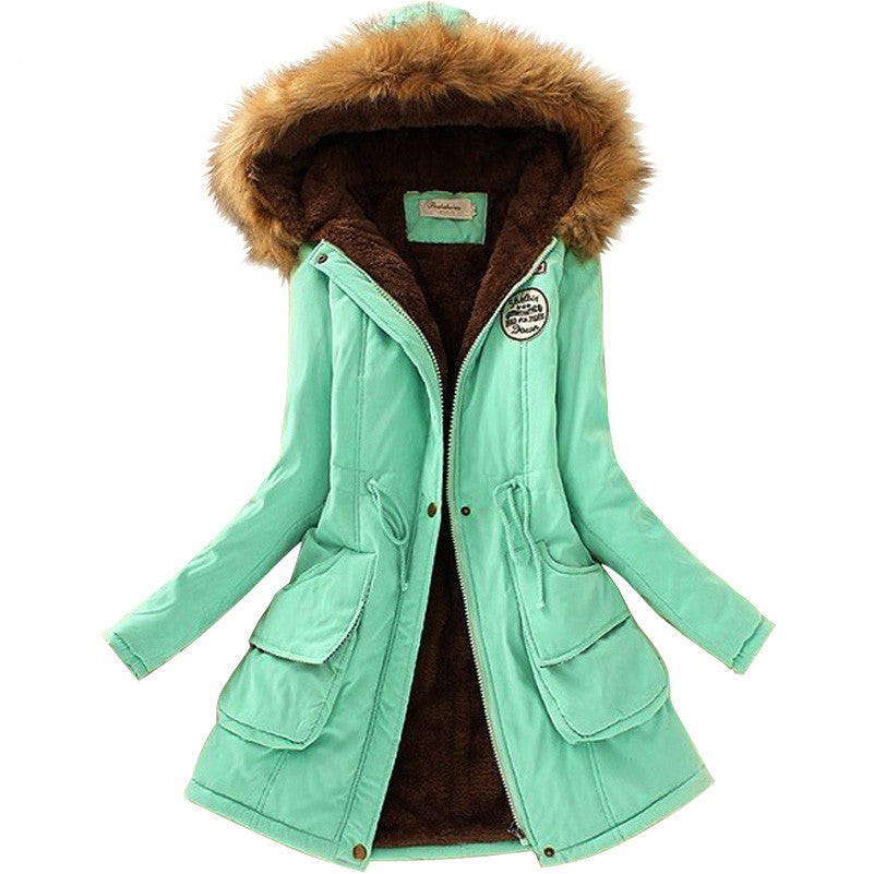 Fashion Autumn Warm Winter Fur Collar Coats Jackets for Women Women's Long Parka Plus Size Parka Hoodies - CelebritystyleFashion.com.au online clothing shop australia