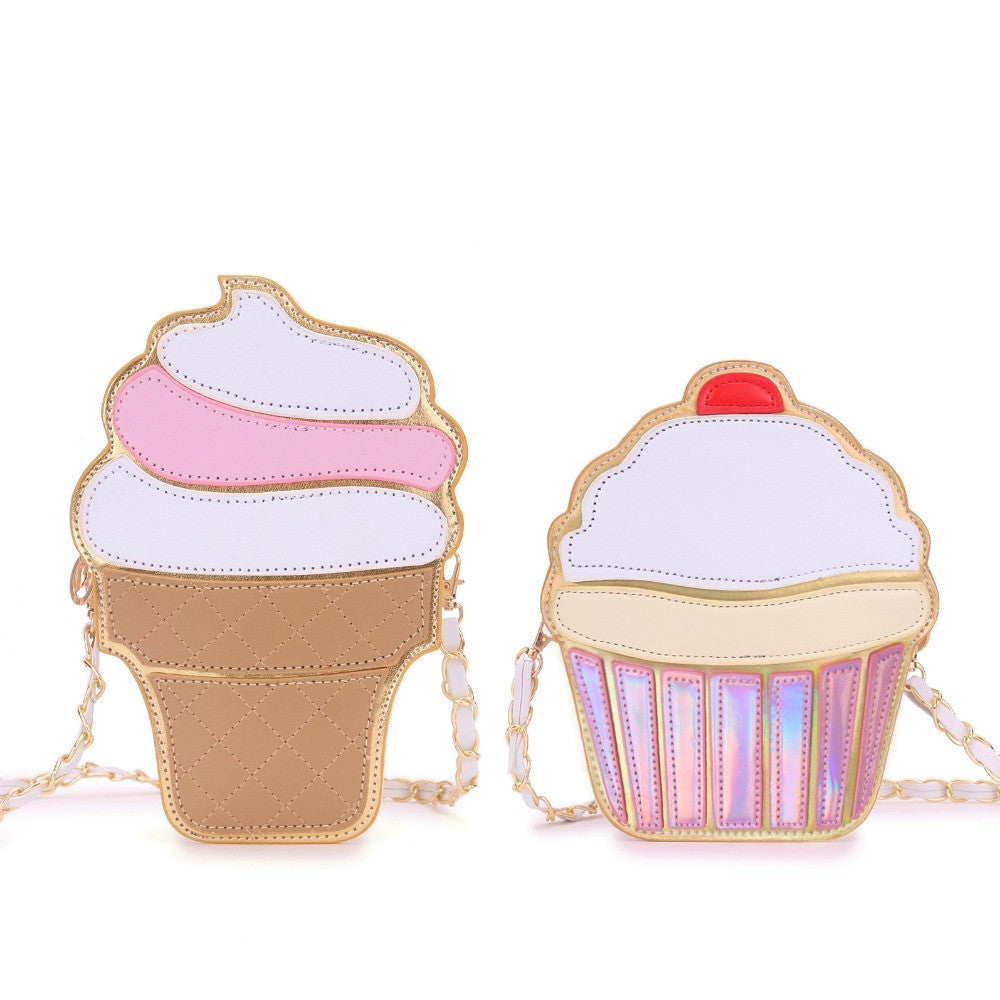 womem ice cream Bag cake bag PU leather cute Messenger Bags Candy colours Small Size Female chain handbags 3D laser diamond bag-Dollar Bargains Online Shopping Australia