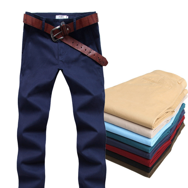 Slim Korean men's casual pants Korean version of a solid color pants - CelebritystyleFashion.com.au online clothing shop australia