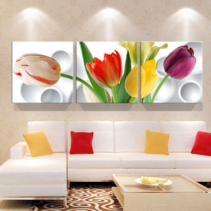Print poster canvas Wall Art Beautiful roses cuadros Decoration art oil painting Modular pictures on the hall wall(no frame)3pcs-Dollar Bargains Online Shopping Australia