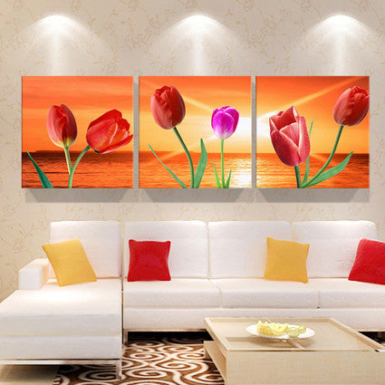 Print poster canvas Wall Art Beautiful roses cuadros Decoration art oil painting Modular pictures on the hall wall(no frame)3pcs-Dollar Bargains Online Shopping Australia