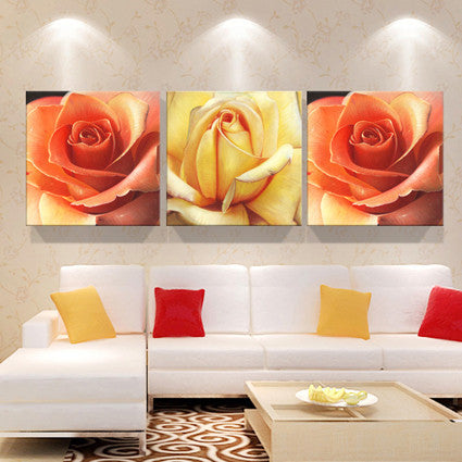Print poster canvas Wall Art Beautiful roses cuadros Decoration art oil painting Modular pictures on the hall wall(no frame)3pcs-Dollar Bargains Online Shopping Australia