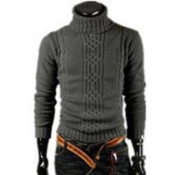 Men's Thick Warm Turtleneck Elasticity Sweater Sweater Irregular Fashion Tide Models Fitted British M\L\XL\XXL-Dollar Bargains Online Shopping Australia