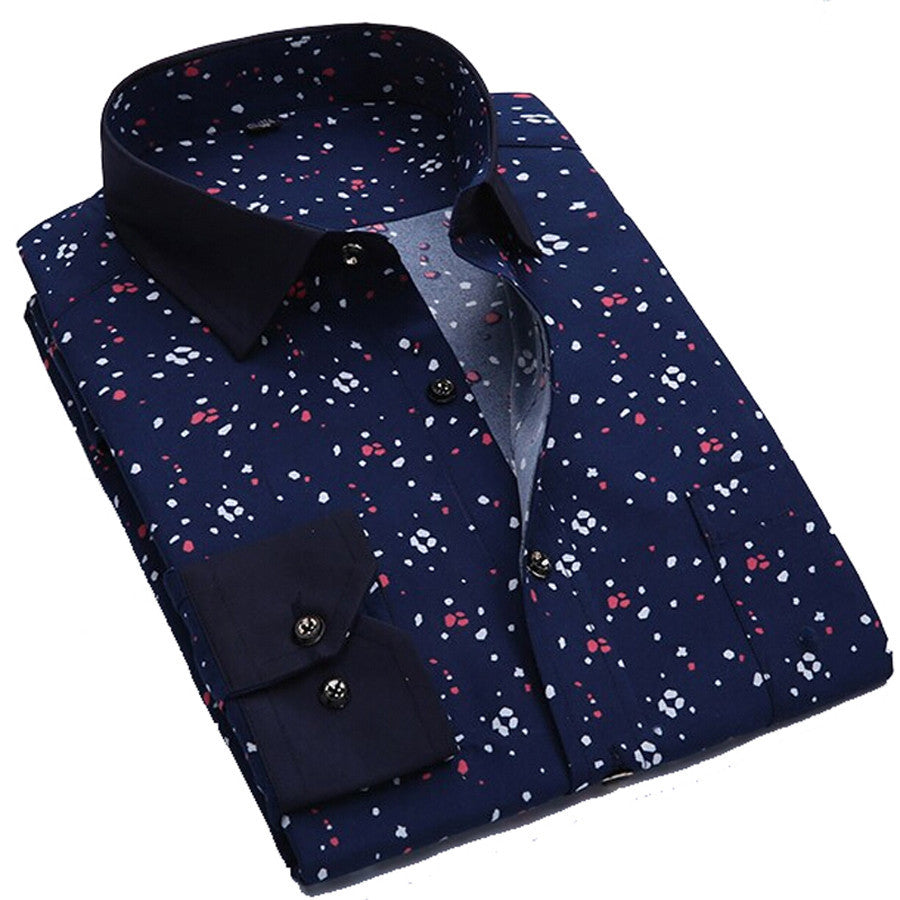 Brand Men Shirt Long Sleeve Floral Men Dress Shirt Brand Casual Shirt Men Clothes Mens Print Shirts - CelebritystyleFashion.com.au online clothing shop australia