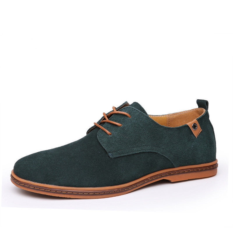 Men Flats shoes 38-48 Suede European style genuine leather Shoes Men's oxfords california casual Loafers - CelebritystyleFashion.com.au online clothing shop australia